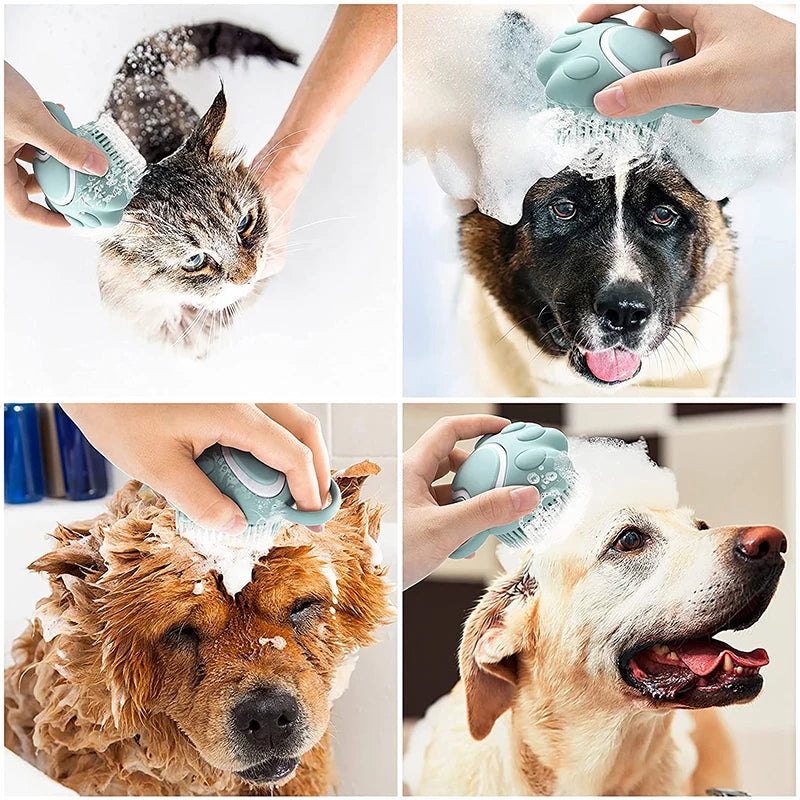 Cepillo de baño de silicona para mascotas, peine de masaje para SPA para perros, ducha para gatos, peine para el cuidado del cabello, cepillo de limpieza para perros, suministros para mascotas